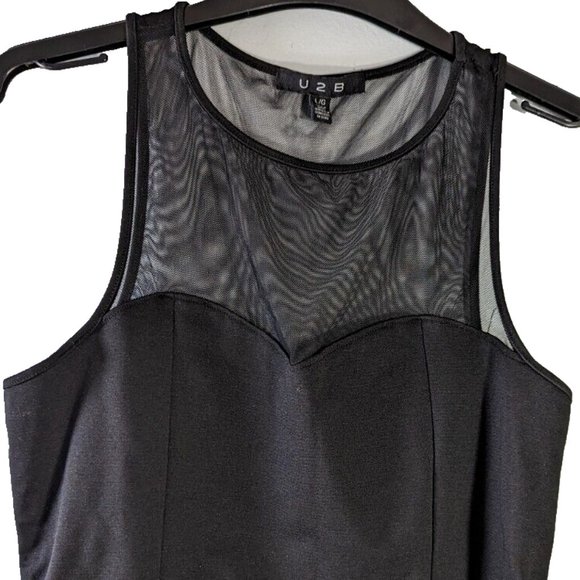 U 2 B Woman’s Mesh Top Black Tank Camisole Top Large (L) - Picture 6 of 8